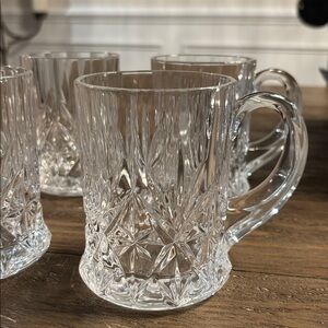 (4) Cristal D’Arques-Durand Chantilly Taille Beaugency Mug Set of 4